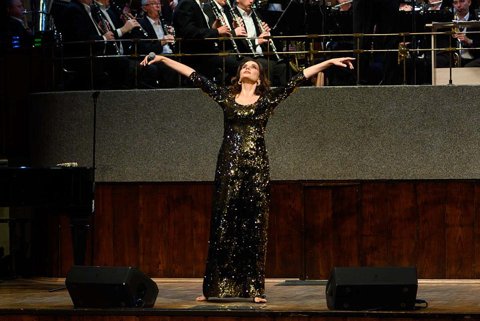 Нина Шацкая и Концертный духовой оркестр филармонии, из цикла к 65-летию Калининградской областной филармонии, 30 Сентября 2024г. — фото 14